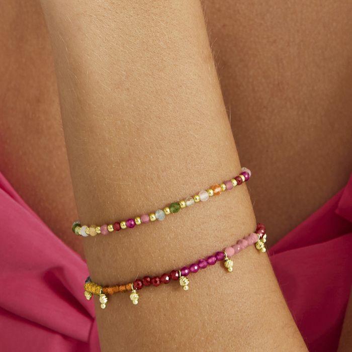 Bracelet - LUXENTER - Noi - Argent 925 - finition or jaune 18K - Cristaux multicolores
