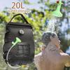 Portable Solar Heating Shower Bag, 20L Outdoor Camping Shower Bag With Detachable Hose And On-Off Slide Nozzle, Suitable For Camping Fishing Mountaine