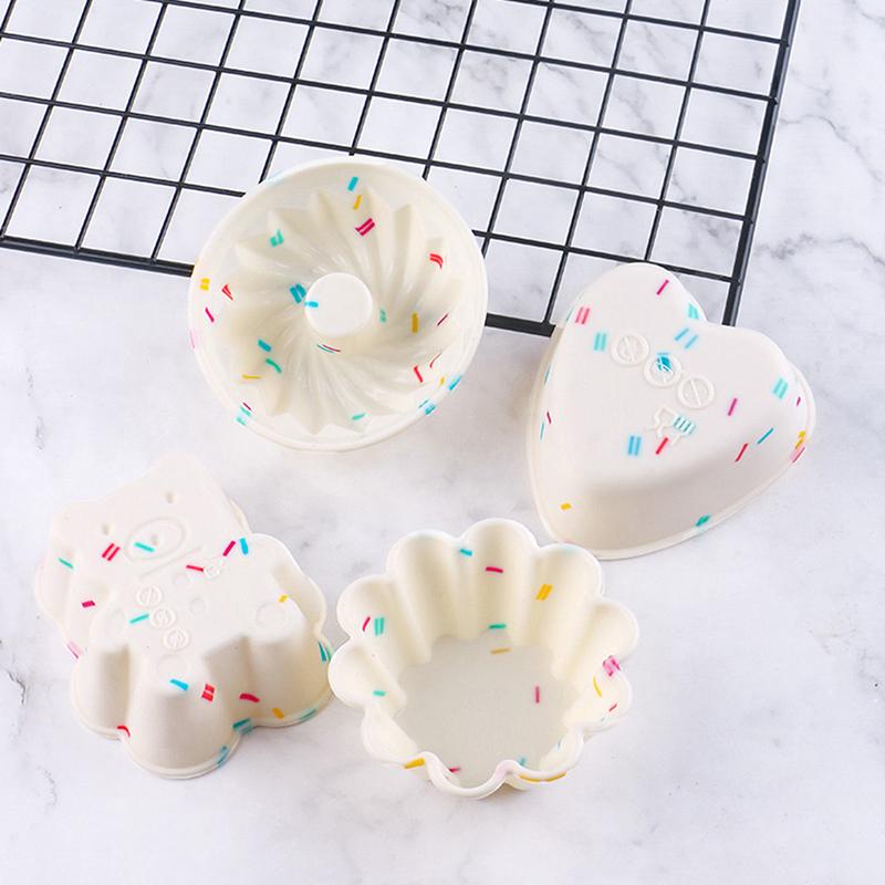 4Pcs Cupcake Silicone Molds Cup Cake Diy Decorating Bakeware Baking Tools