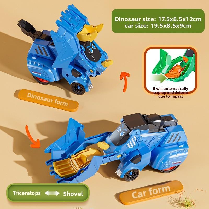 Triceratops T Rex Brachiosaurus Excavator Vehicle Inertia Toy For Gift Boys