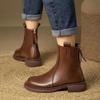 Fashion Women's Ankle Boots Zip Moccasin Black Lightweight Booties New In Pu Designer Luxury Sale Trend 2025 Y2k Goth Female Short Shoes