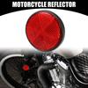 Partuto Set of 6 2.20"x0.31" Universal Reflectors - Round Motorcycle Safety Reflectors for Improved