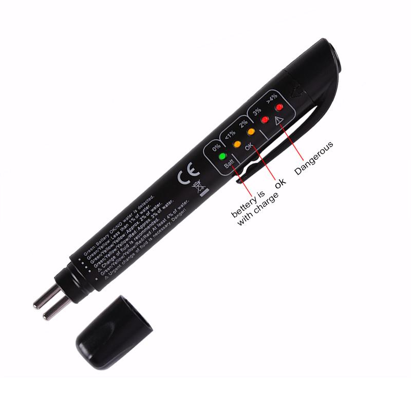 2024 Brake Fluid Tester Car Liquid Testing With 5 LED Indicator Display for DOT3/DOT4 Car Diagnostic Check Pen Free Shipping
