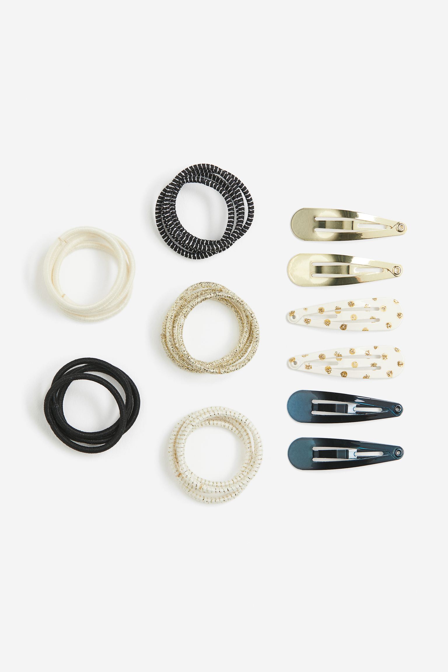 

Hair elastics and clips
