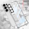Samsung S26 Ultra Transparent Electroplated Phone Case with Precise Cutouts and Ultra-thin Bracket