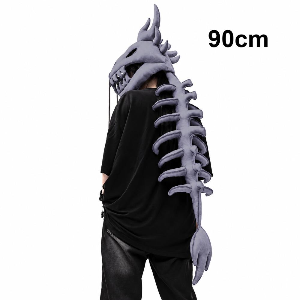 Plush Material Dragon Headpiece Exoskeleton Spine Tail Plush Cosplay Helmet Cosplay Party