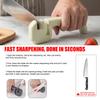Household Handheld Sharpening Tool Suitable for Kitchen Knives and Scissors Care Double Slot Kitchen Knife Care Device with Anti Slip Base