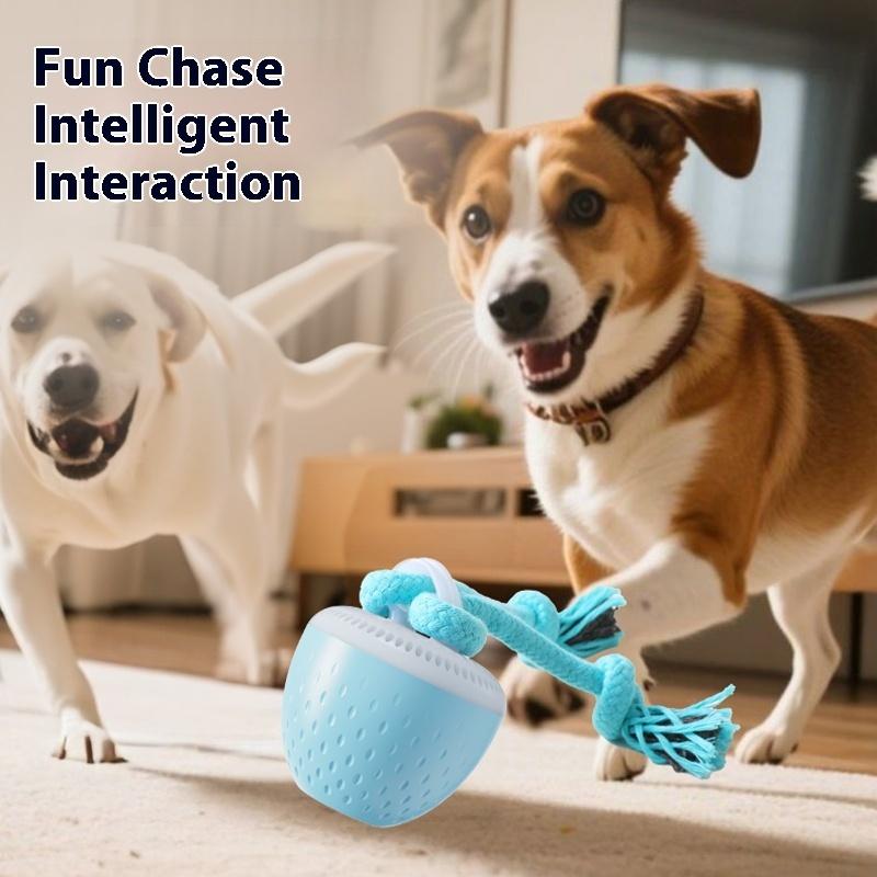 Smart Dog Toy Ball Electronic Pet Interactive Toy 3 Modes Moving Ball Rope USB Automatic Moving Bouncing for Puppy Chew Products