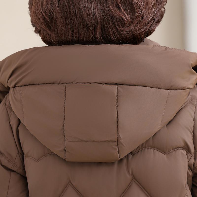 Mărimea Plus 2XL-6XL Casual de vârstă mijlocie Parka lungă de iarnă pentru femei Jachetă elegantă de damă cu glugă groasă îmbrăcăminte exterioară caldă Paltoane de iarnă