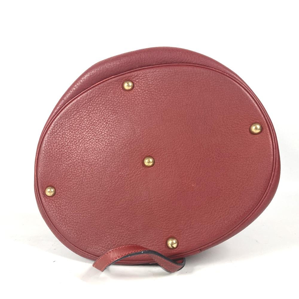 HERMES City Vanity bag Hand Bag Leather Red