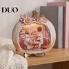 Wooden Ghost Sign for Autumn Halloween Pumpkin Plaque, 2D Flat Tabletop Sign, Desktop Festive Home Accessory Spooky Bathing Reading Ornament