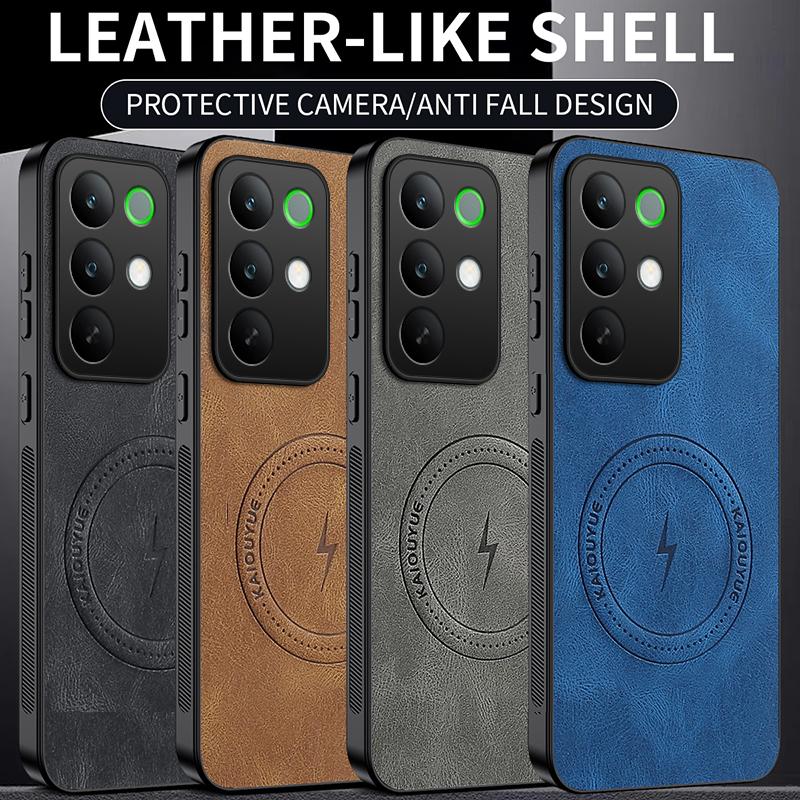 For Realme C85 New Style Leather Phone Case For Realme C85 For Magsafe Magnetic Wireless Charge Cover For Realme C85 Cases Shell