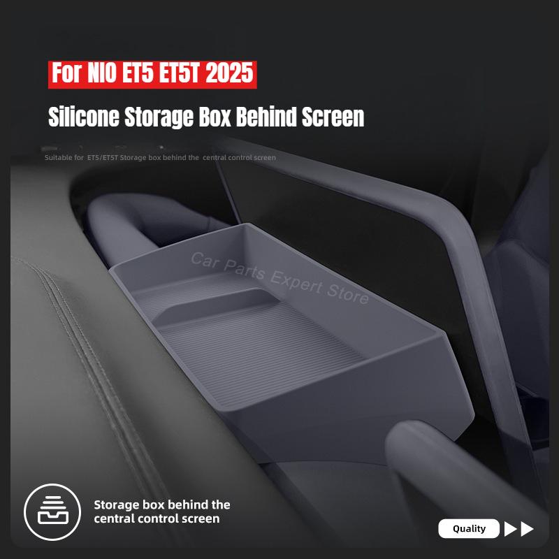 Silicone Dashboard Storage Box Behind Screen for NIO ET5 ET5T 2025 Center Console Stowing Tidying Organizer Interior Accessories
