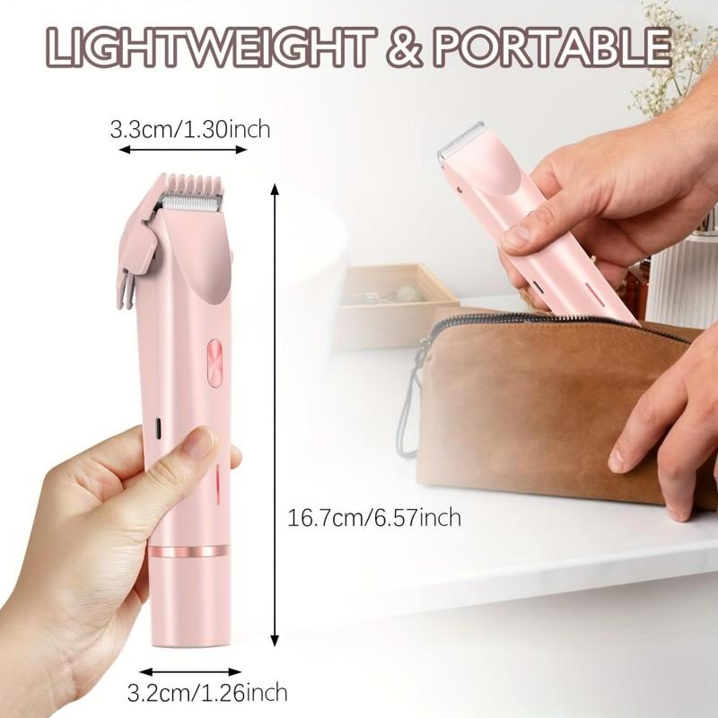 Electric Razors for Women 2in1 Bikini Trimmer Facial Mustache Shavers for Ladies Body Underarms Arm Leg Portable Painless Epilator