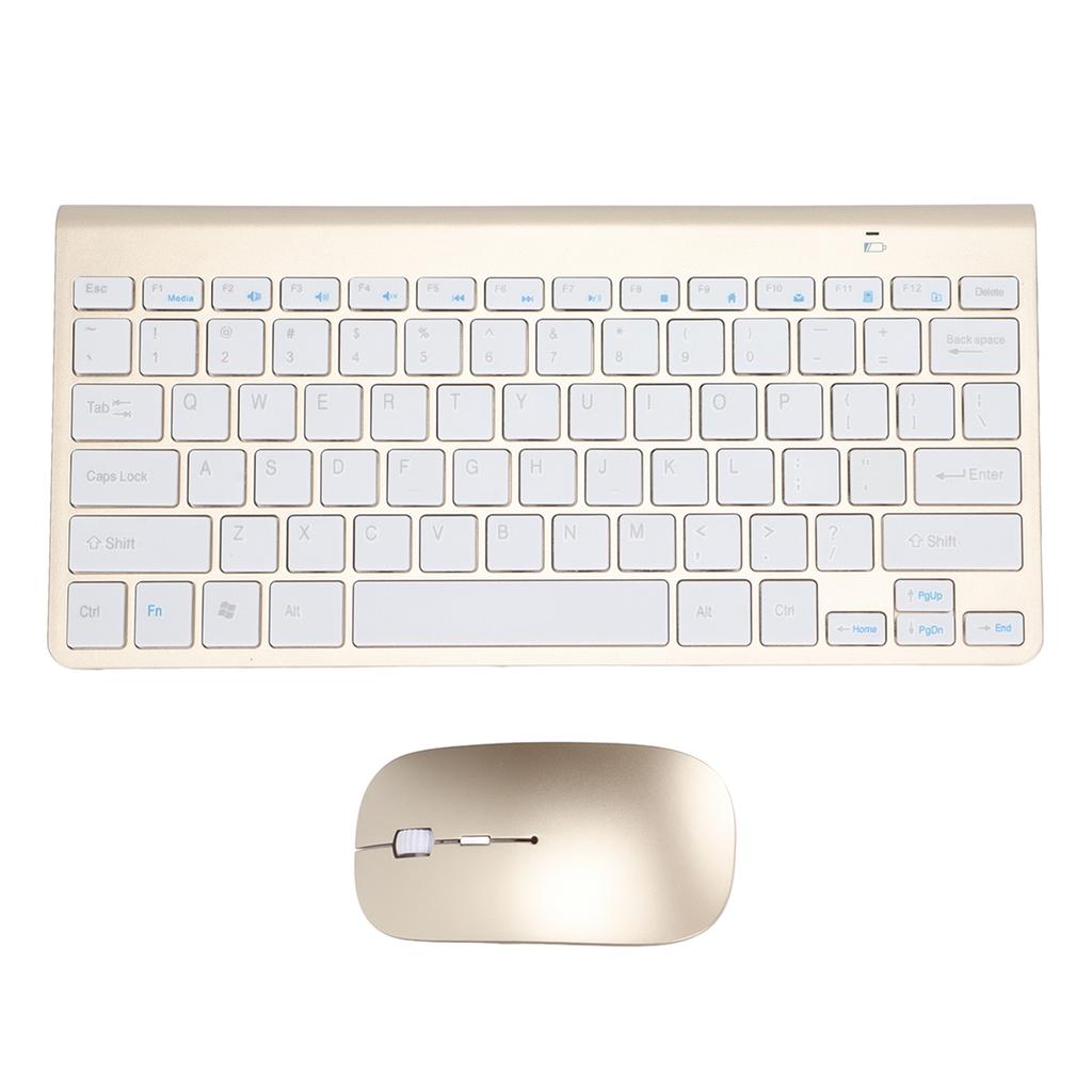 Keyboard Mouse Combo Wireless 2.4G USB Ultraslim Portable Ergonomic Wearproof Keyboard and Mouse for Notebook Computer