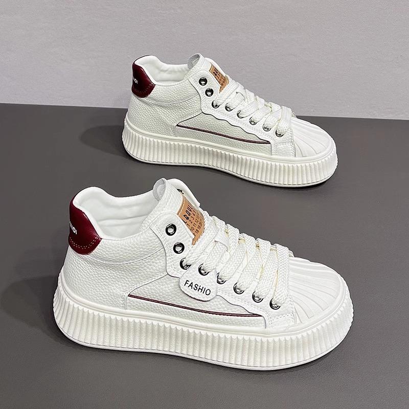 Fashion high-top board shoes women's new little white shoes casual sports versatile platform biscuit shoes