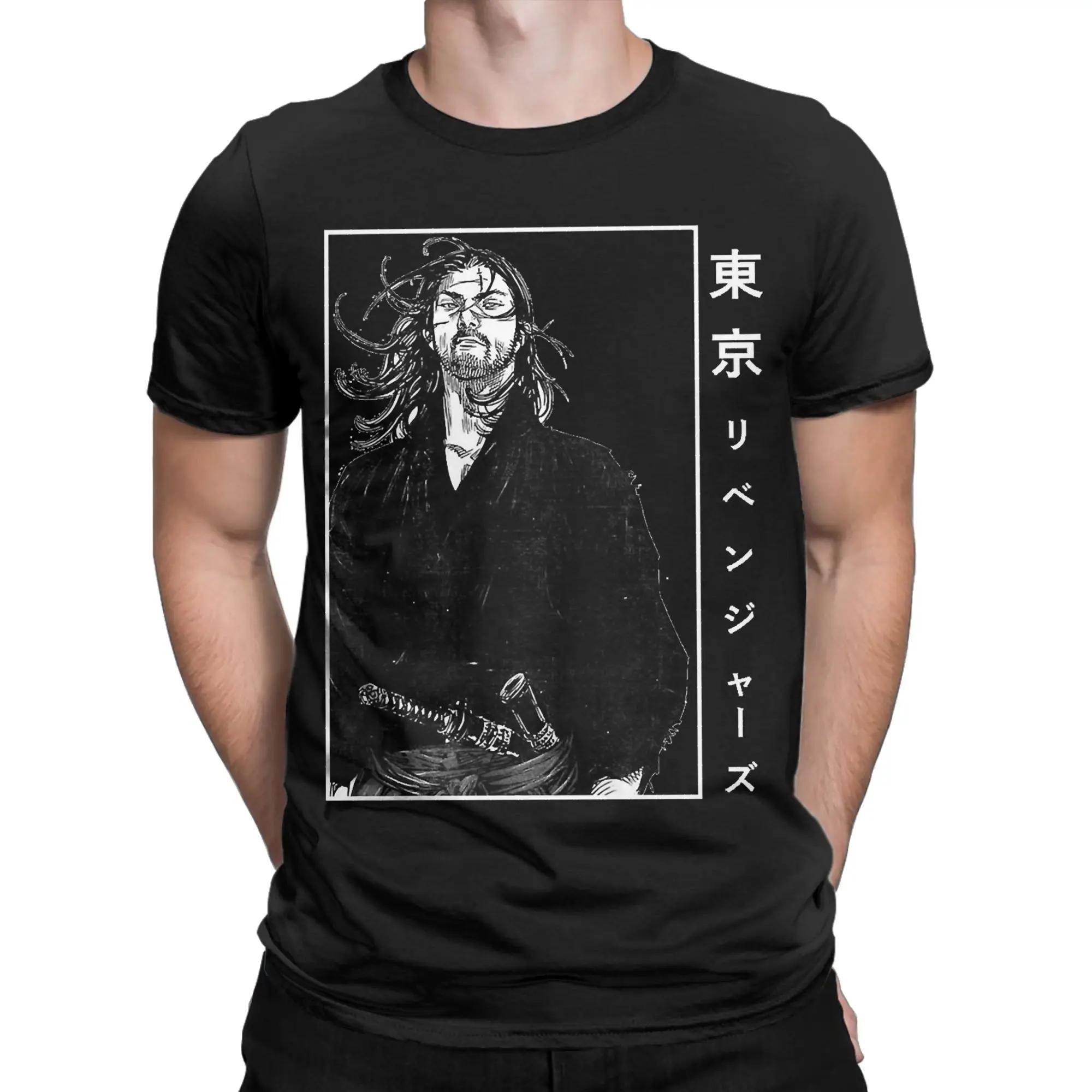 

Men s Funny Musashi Vagabond Anime T Shirts 100% Cotton Clothing Funny Short Sleeve Round Neck Tee Shirt New Arrival T-Shirt S чёрный