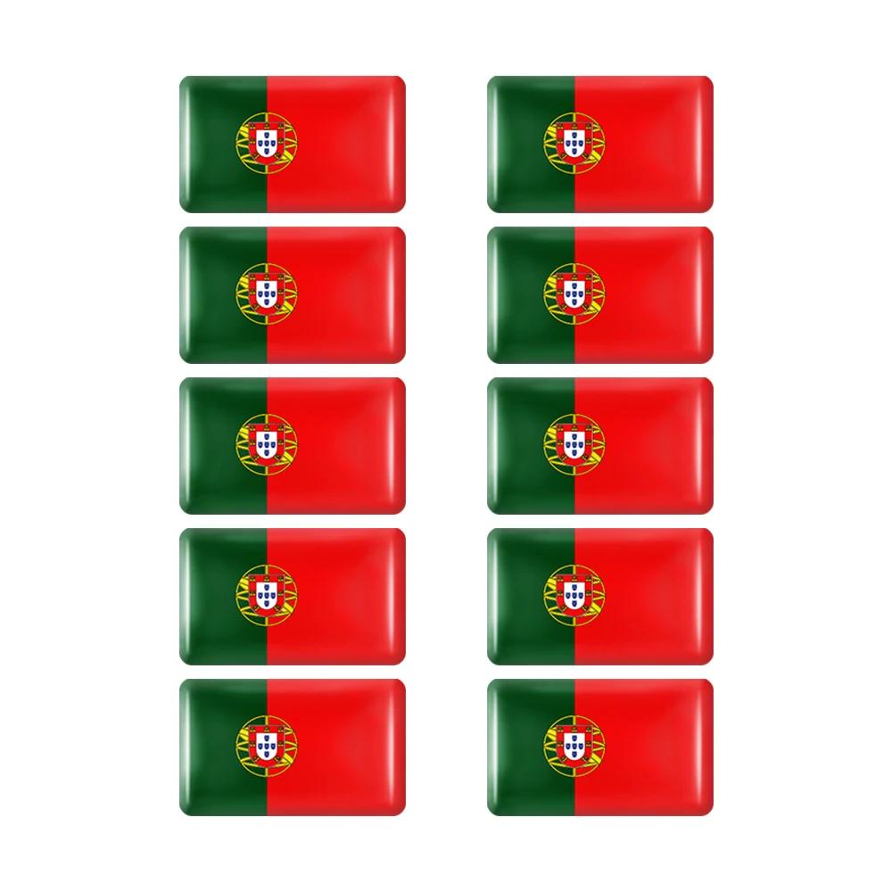 10 szt. Naklejki z flagami epoksydowymi Naklejka do dekoracji wnętrza samochodu dla Zjednoczonych Emiratów Arabskich Tajlandii Holandii Rosji Brazylii Włoch Odznaka