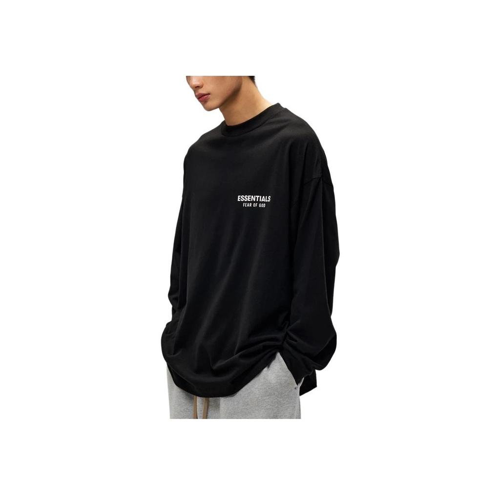 Fear of God Essentials Jersey Langermet Skjorte Svart Herre Topper 125HO244370F