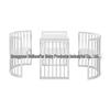 INS Bolin Multifunctional Solid Wood Round Baby Bed: Convertible Twin and Co-Sleeping.