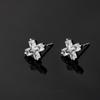 Men Cross Stud Earrings Hip Hop Punk Rock Crystal Geometric Ear Jewelry