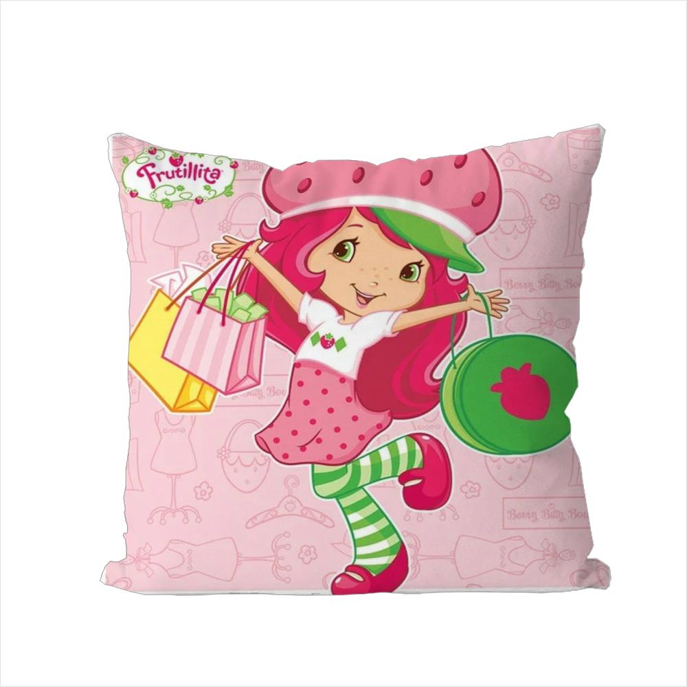 SStrawberry Shortcakes Pillow Case For Car Sofa Decorative Home Doublesided Print Plush Square Throw Pillow Cushion Cover