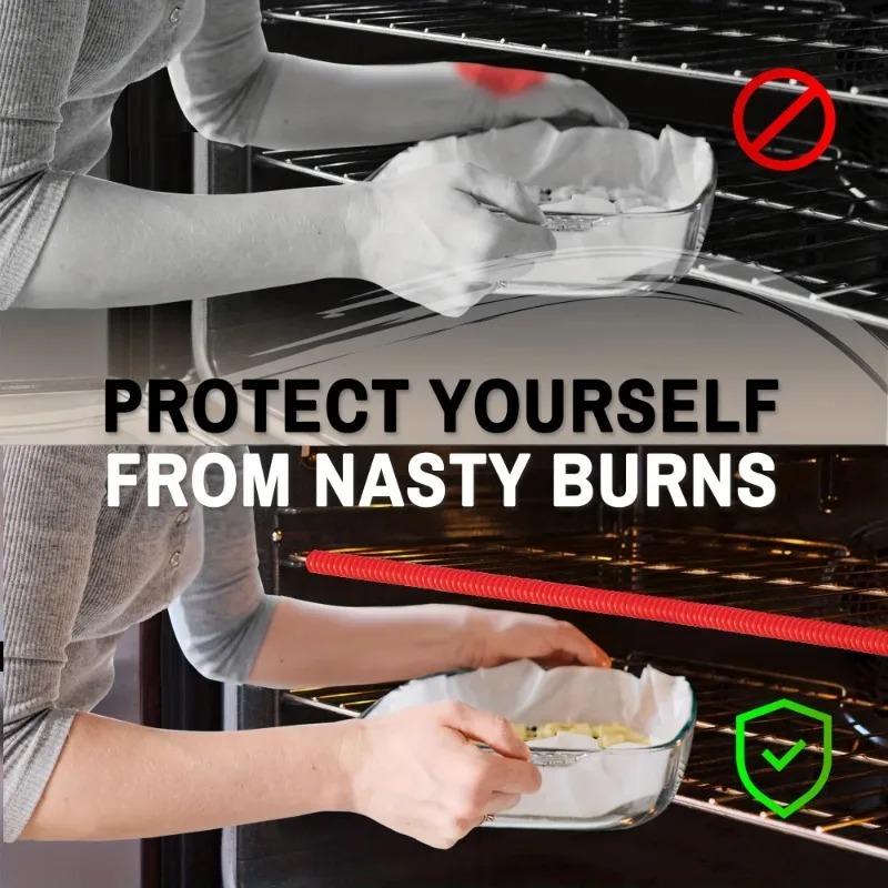 Heat-resistant Silicone Oven Rack Cover, Kitchen Anti Slip Protective Barrier To Prevent Burns and Protect The Grill