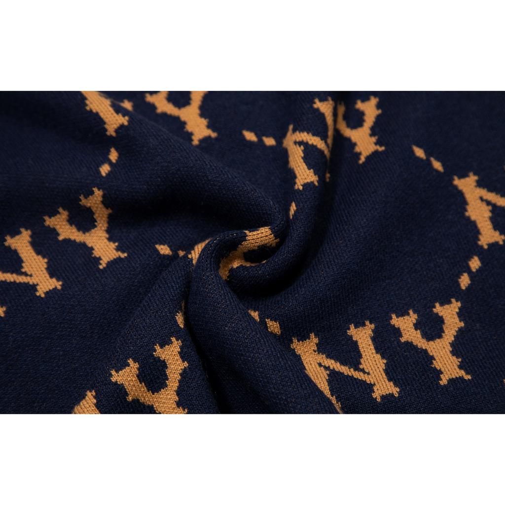 New MLB Old Flower Sweaters Unisex Navy Blue 3AKPM0226-50NYS