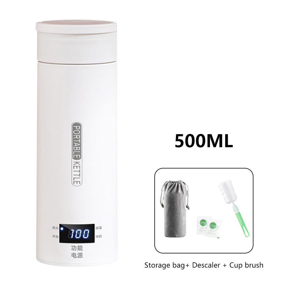 

Чайник для кофе объемом 500 мл, электрический чайник с контролем температуры, бутылка против ожогов из нержавеющей стали 304 с автоматическим отключением для путешествий