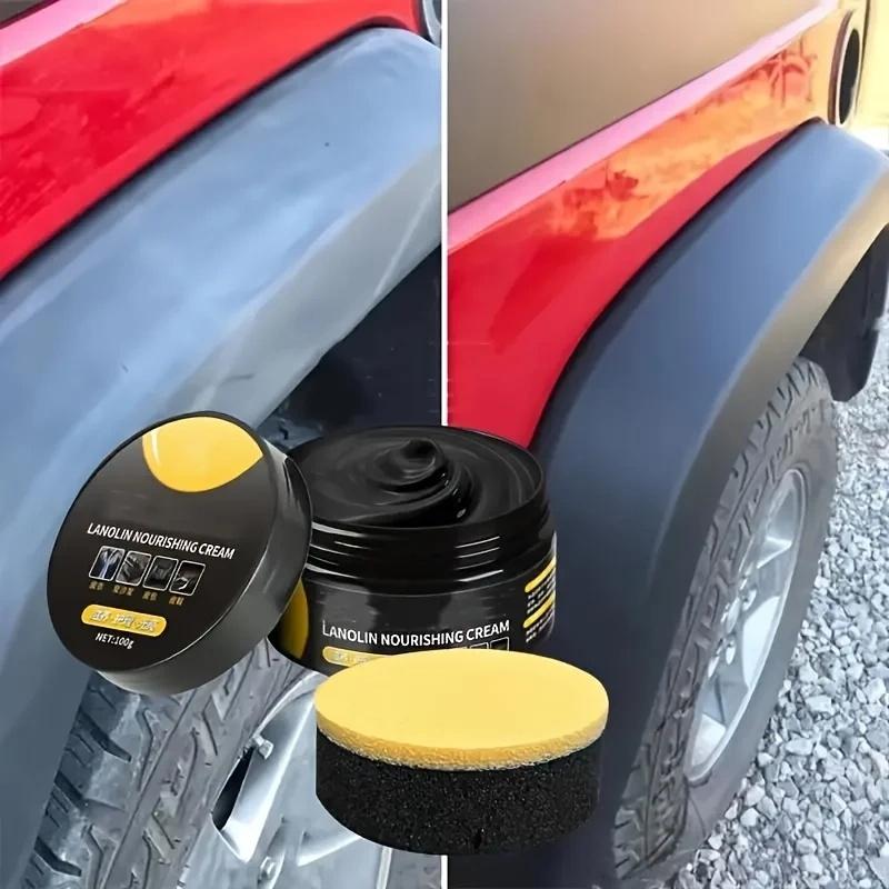Leather, Plastic, and Rubber Surface Nourishing and Brightening Agent, Long-Lasting Shine for Vehicle Trim and Tires, Easy to Apply