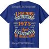Novelty Born In 1975 Vintage T Shirts Graphic Cotton Streetwear Short Sleeve Birthday Gifts 50 Years Old Tshirt Mens Clothing