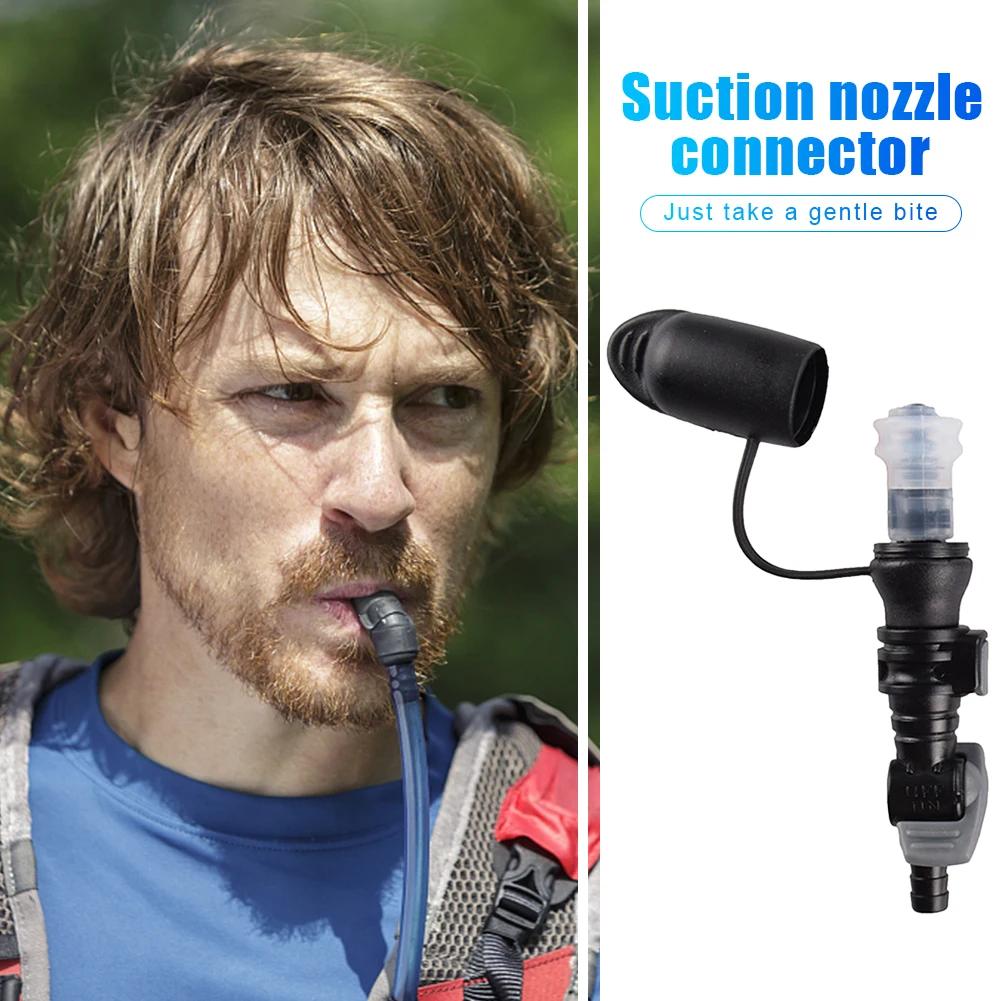 Hydration Bags Bite Valve Mouthpiece Replacement 7-9mm Diameter Nozzle Connector with Cover for Cycling Sports Bladder Water Bag
