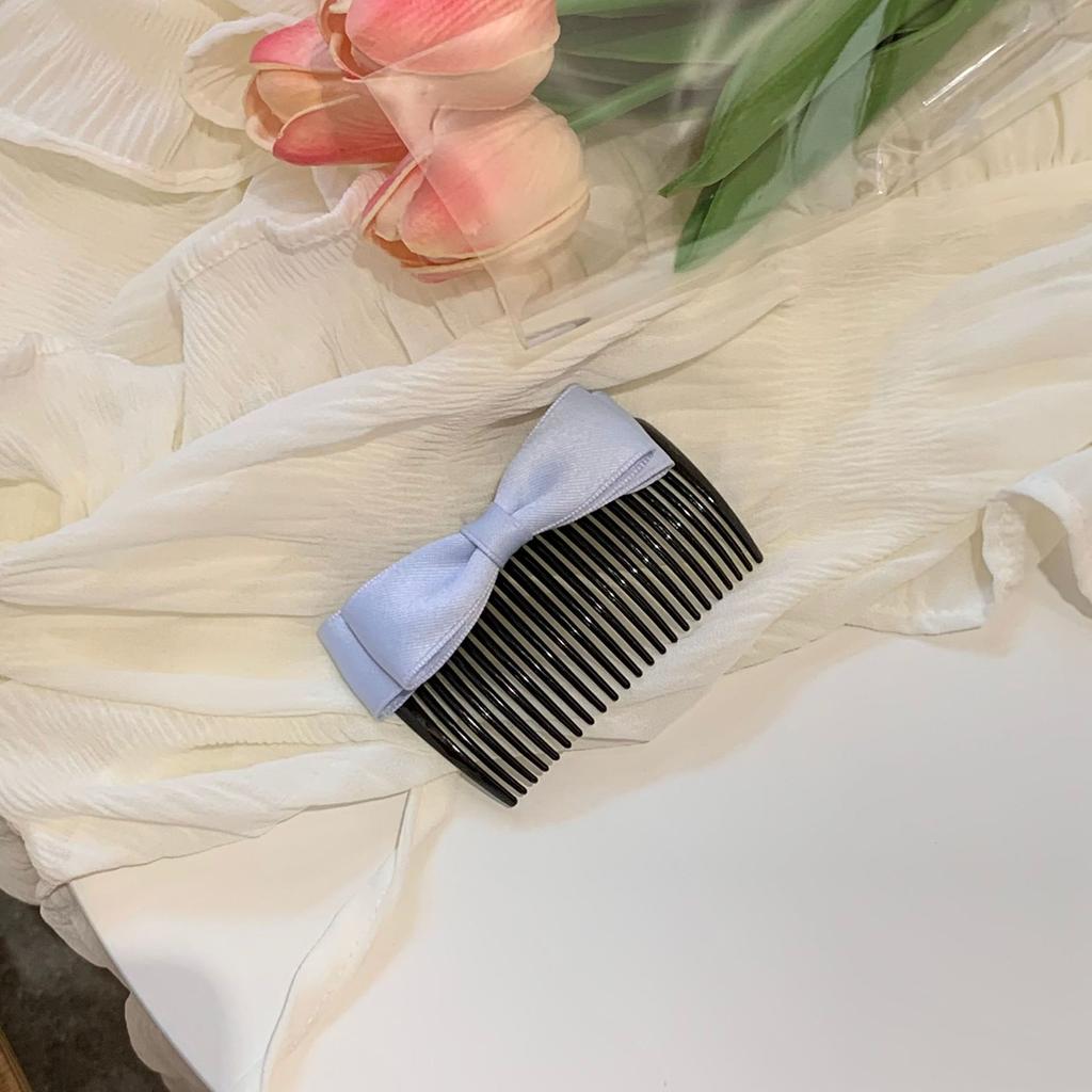 Rosa sløyfe Princess Kamklemme Kvinner Hårtilbehør Bangs Klips Hårnåler Bak Hode Hodeplagg Knust hår Etterbehandlingsverktøy Hårklemme