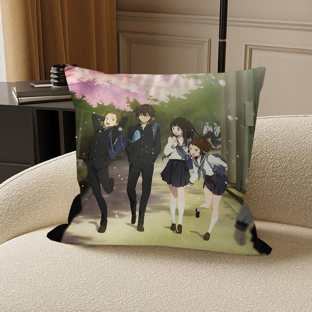 Аниме H-Hyouka Подушка Чехол для подушки Наволочка Гостиная Диван Домашний декор На заказ 12x12Inch