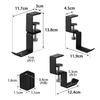 Yamazaki Rotating Headphone X X Smart Headphone Stand with Cable 10370 Desk-Mounted Holder, Black, W3-11.9 D4.5-12.4 H13.8cm, Clamp-Type Holder,