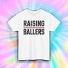 Raising Ballers Baseball Mom Life Sports Graphic Quote Tee Shirt S-5XL