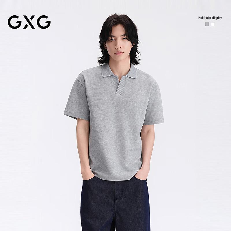 GXG Men s Textured V-Neck Short Sleeve Polo Shirt 3XL
