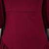 Pleated Puff Sleeve Plus Size Dress - European & American Fashion 2022