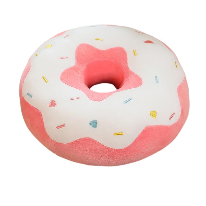 Cute Donut Plush Toy Soft Pillow Seat Back Cushion Home Decor Gift Comfortable