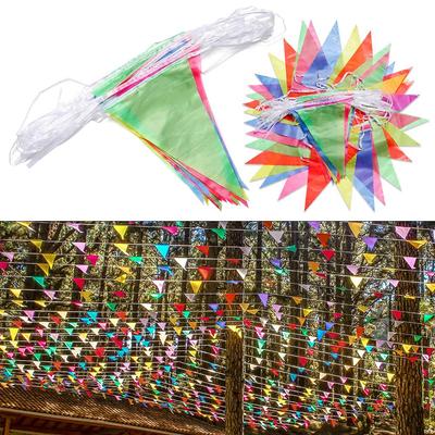 Tecido de Nylon Decoração Exterior Multicor Bandeirola Bandeira 100M Bandeiras Triangulares