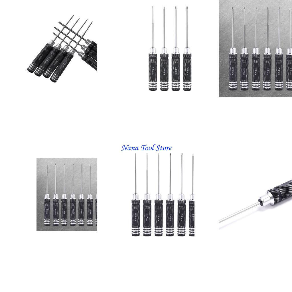 31GJ 7 Pcs/Set Aluminum Alloy Screwdriver Tool 0.9-3.0mm Model for RC Repair Tool China Mainland