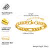 Vnox Simple Stainless Steel Chain Bracelet For Women Men,Link Adjustable Gold Silver Color Couple Bracelets,Fashion Hand Jewelry