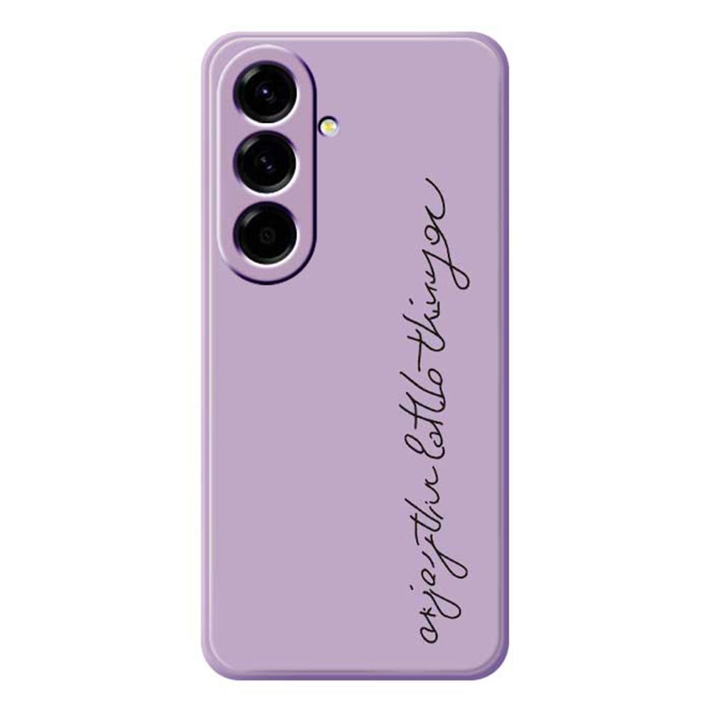 

For Samsung Galaxy A56 5G Case WordArt Pattern Printing Straight Edge TPU Phone Back Cover Purple