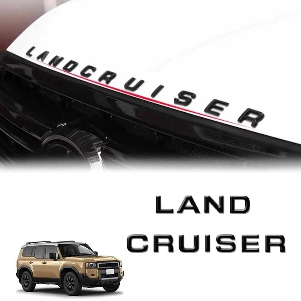 Land Cruiser 3D ABS Letters Sticker Hood Emblem Badge Exterior Modification For 2021-2023 Toyota Land Cruiser 300 LC300  VXR GXR