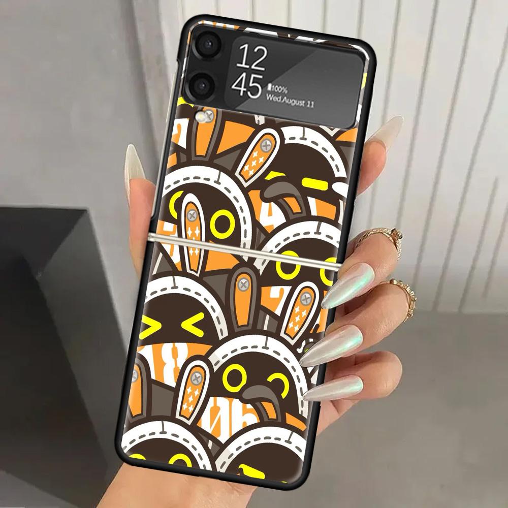 Zenless Zone Zero ZZZ Bangboo Hard PC Phone Case For Samsung Galaxy Z Flip 7 6 5 4 3 Black ZFlip7 ZFlip6 Flip5 Flip4 Flip3 5G Pr