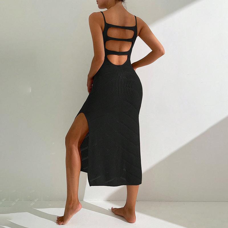 

Пляжная юбка женская однотонная сексуальная трикотажная пляжная бикини-купальник с капюшоном платье L