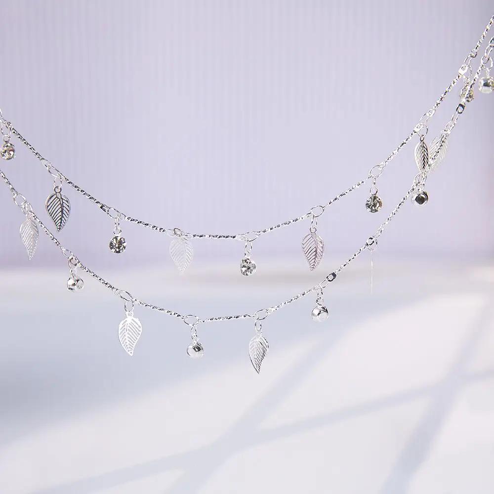 1Meter Colorful Metal Peach Heart Charms Chain Crystal Beads Pendants Copper Chains Women Jewelry Making DIY Necklaces Bracelets