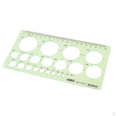 2mm To 40mm CIRCLES TEMPLATE DRAWING STENCIL GOVERNING 20CM