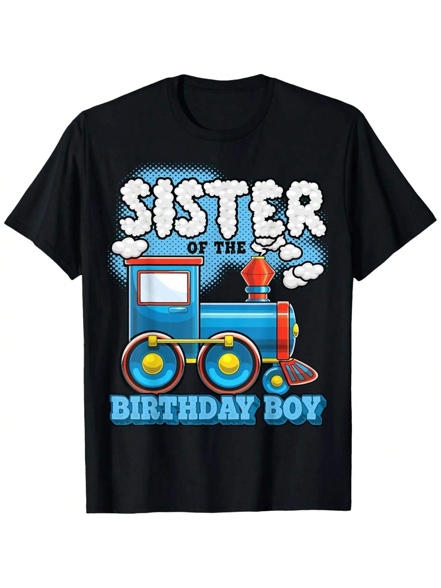 I m Sister Of The Birthday Boy Train Birthday Party Supply T-Shirt S разноцветный
