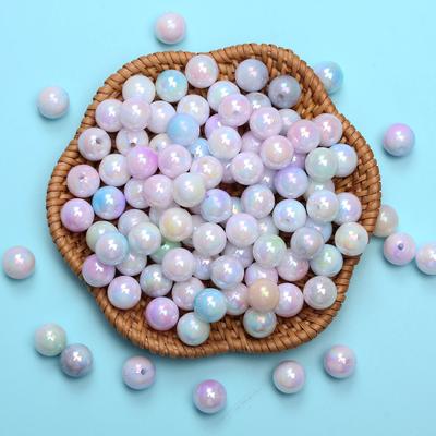 Ručně vyráběné dvoubarevné AB barvy DIY náušnice náramek 8/10 mm 100 ks ručně vyráběné doplňky kulaté korálky náhrdelník šperky korálkový materiál móda